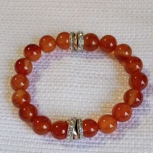 Brighton Fiery Orange Beaded Bracelet